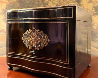 Antique Inlaid MOP Tea Caddy