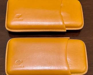 (2) Cohiba Leather Cigar Cases