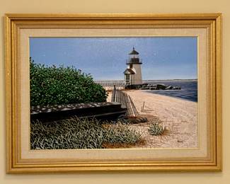 "Brant Point" Acrylic on Canvas, Signed James H. Cromartie
