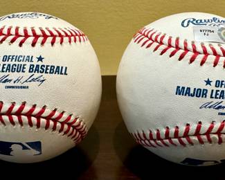 Autographed Mike Napoli & Dennis Eckersley Baseballs 
