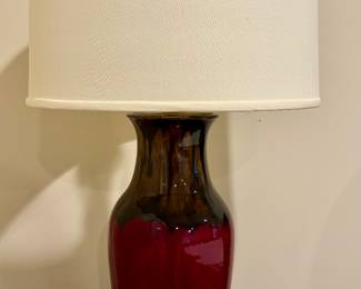 (2) Ombre Art Pottery Lamps, Signed