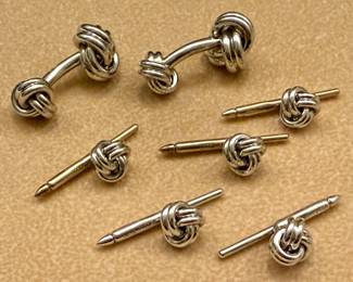 Platinum Cufflinks & Tuxedo Studs