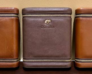 (3) Cohiba Leather Cigar Cases