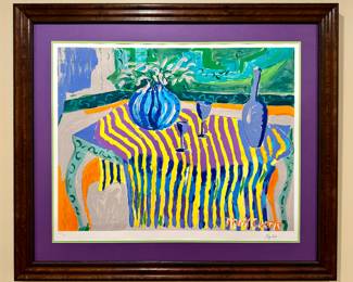 "Still Life with Wine" Signed & Numbered 489/900 Lithograph, Signed Tony Curtis