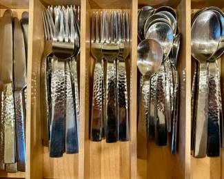 Hammered Flatware Set