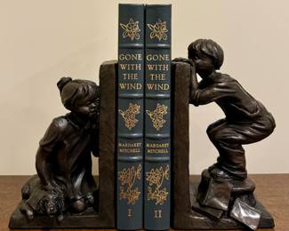 Easton Press Gone with the Wind Books & Hide & Seek Bookends