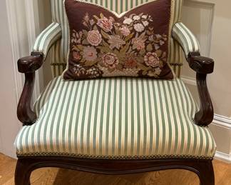 William Switzer Pine Traditional Upholstered Armchair