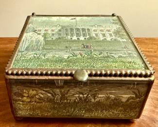 Ormolu & Glass Trinket Box