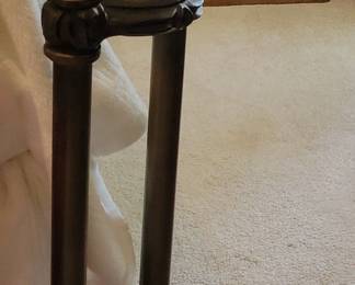 STERNS AND FOSTER "ESTATE" QUEEN MATTRESS AND BOX SPRING $200....ORNATE METAL QUEEN BEDFRAME HEAD/FOOTBOARD $75