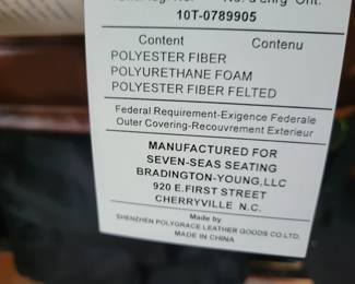 BRADINGTON-YOUG SEVEN SEAS LEATHER RECLINER