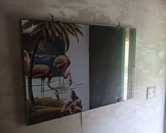 Pink Flamingo Mirror