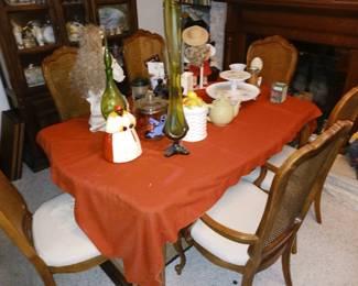 Table Chares Viking Glass Blenko!