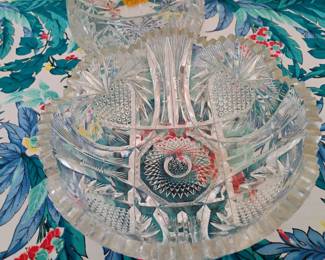 Brilliant cut glass bowl