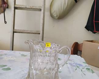 Brilliant cut glass pitcher