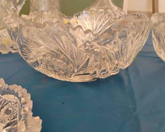 Libby brilliant cut glass bowl