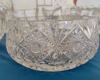 Libby brilliant cut glass bowl