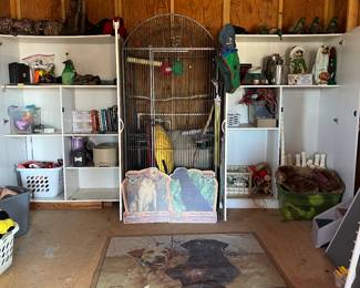 6 ft powder coated bird cage and hunt dog items