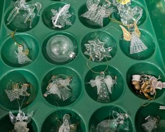 Hand blown glass crystal ornaments