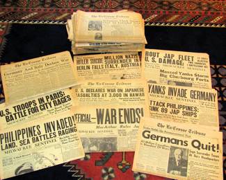 Collection Wisconsin WW2 newspapers (BID ITEM)