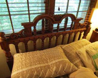 Carved headboard