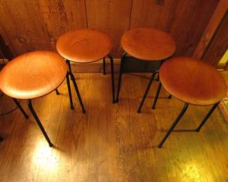 set of 4 Danish Arne Jacobsen "Dot" stools