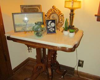 Antique marble top table