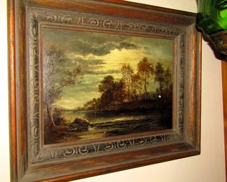 Charles Tredupp moonlight river painting