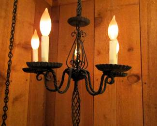 Antique rustic French chandelier