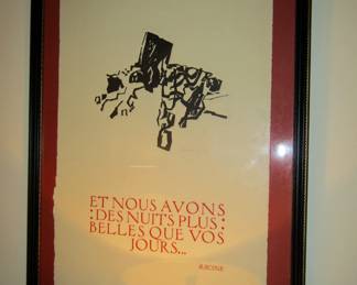 Mid-century Racine quote framed print