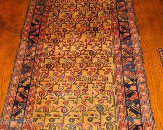 7.2x3.4 Antique Malayer village rug