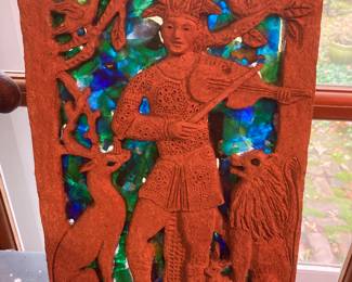 Celtic style clay relief