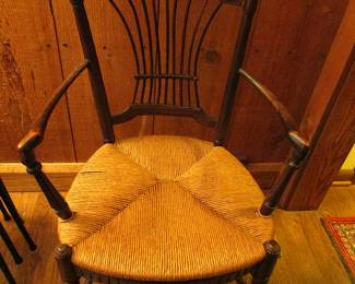 Antique wheat back chair