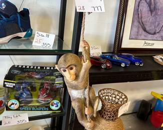 Hanging wooden monkey