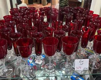 Red Glassware Lot