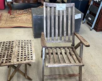 Teak chair and table