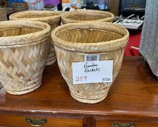 4 Bamboo Baskets