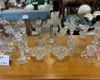 Glass Candle stick holders
