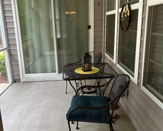 Wrought Iron Patio Set, other misc. smalls