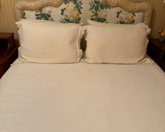 Queen— Upholstered headboard & coordinating dust skirt 