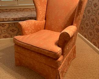 Upholstered wing chair