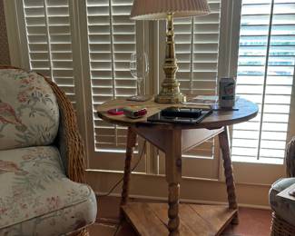 Vintage pine cricket table