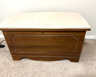 Fabric top cedar chest