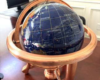 Gemstone globe on stand
