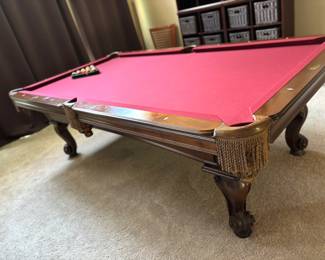 Olhausen pool table with cues