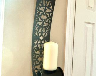 Pair of metal sconces