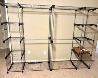 2 clothing racks