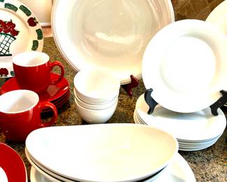 Pottery Barn white serving pieces