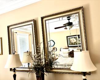 Pair of spectacular large mirrors