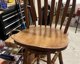 One of three bar stools