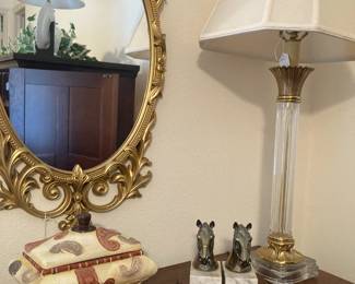 Another mirror and lamp